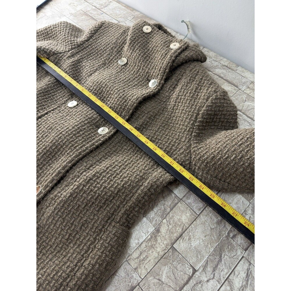 Women’s Calvin Klein Double Breasted Brown Wool Blend Belted Coat Size Small - Picture 15 of 16